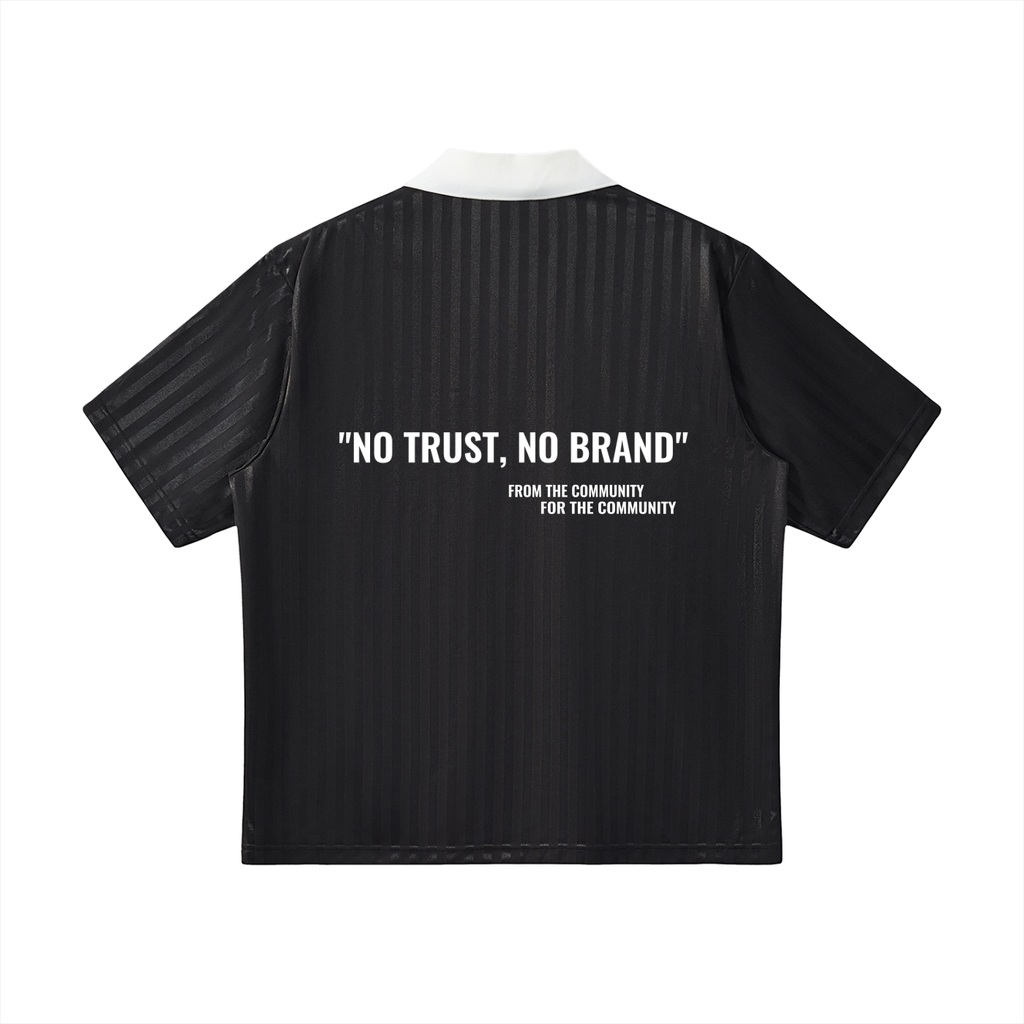 Blank Slate Contrast Collar Striped Soccer Jersey