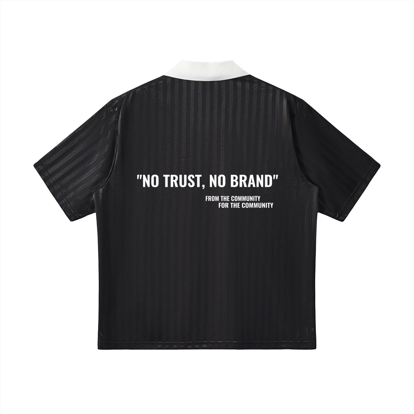 Blank Slate Contrast Collar Striped Soccer Jersey