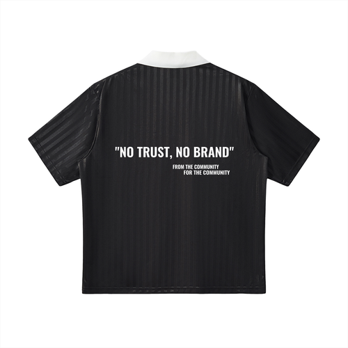 Blank Slate Contrast Collar Striped Soccer Jersey