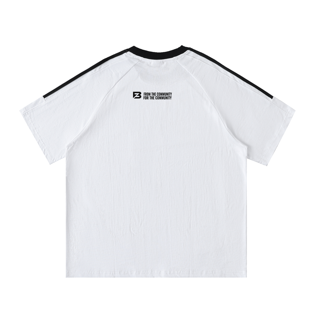 Blank Slate Contrast Tape Crewneck Cotton T-Shirt