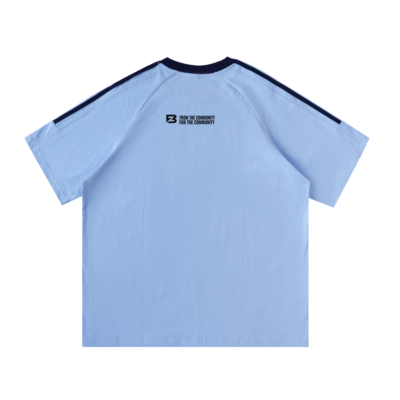 Blank Slate Contrast Tape Crewneck Cotton T-Shirt