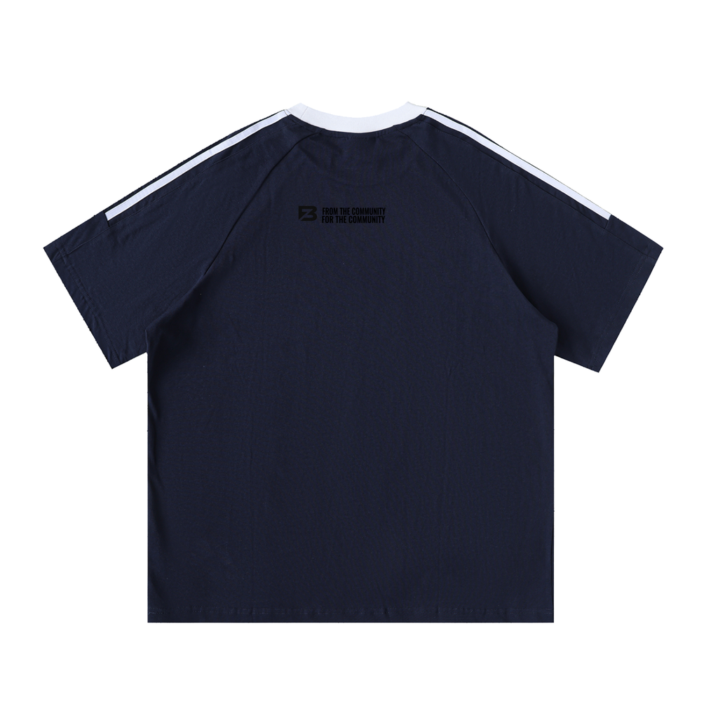 Blank Slate Contrast Tape Crewneck Cotton T-Shirt