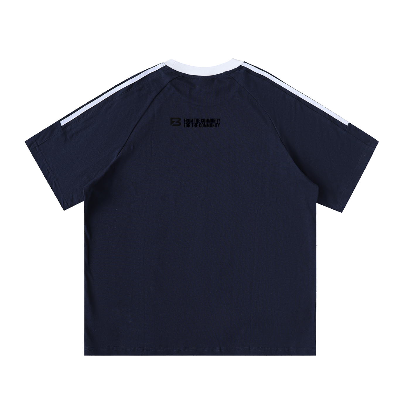 Blank Slate Contrast Tape Crewneck Cotton T-Shirt