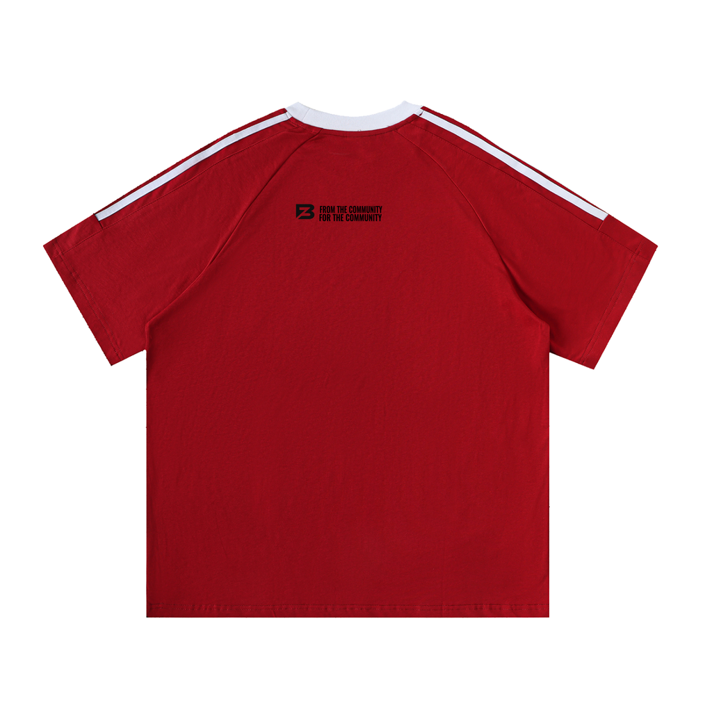 Blank Slate Contrast Tape Crewneck Cotton T-Shirt
