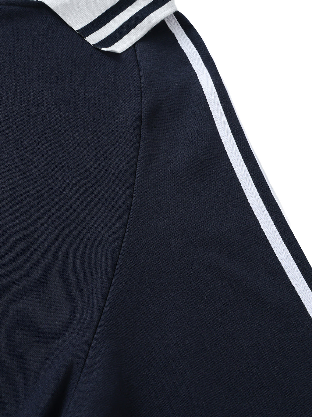 Blank Slate Striped Lapel Collar Sweatshirt