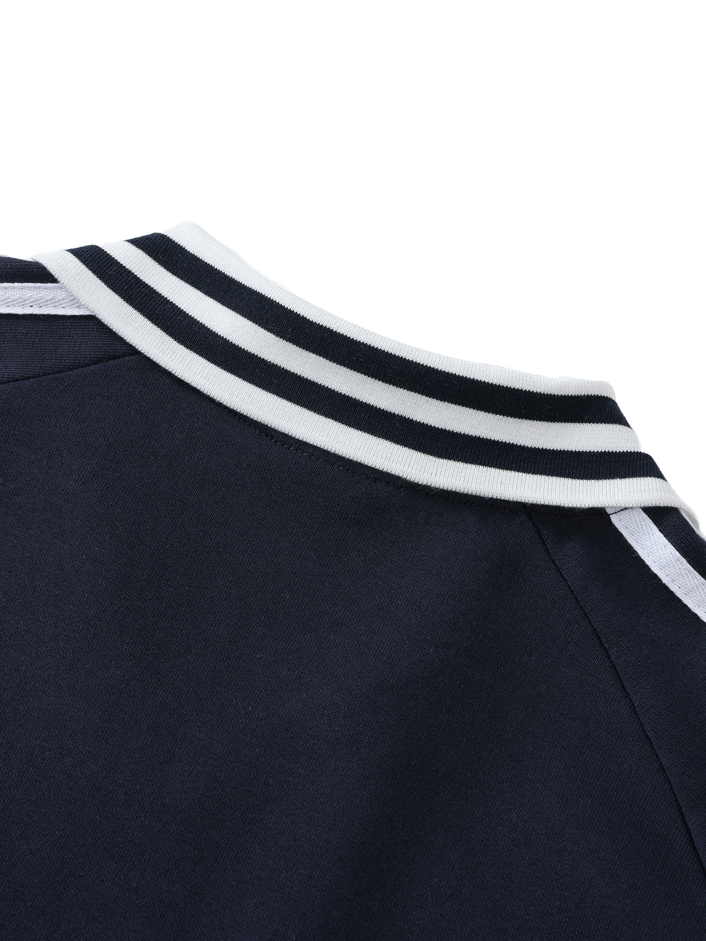 Blank Slate Striped Lapel Collar Sweatshirt