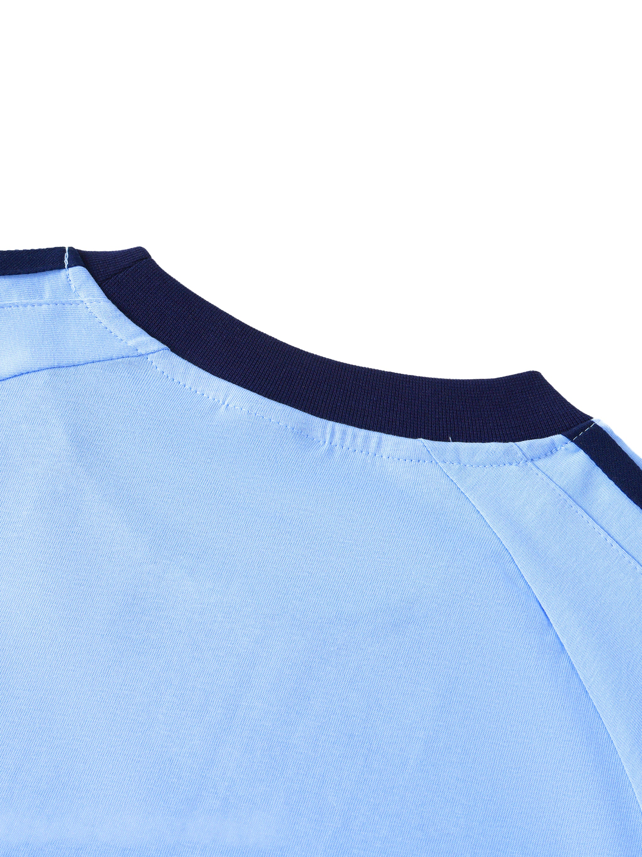 Blank Slate Contrast Tape Crewneck Cotton T-Shirt