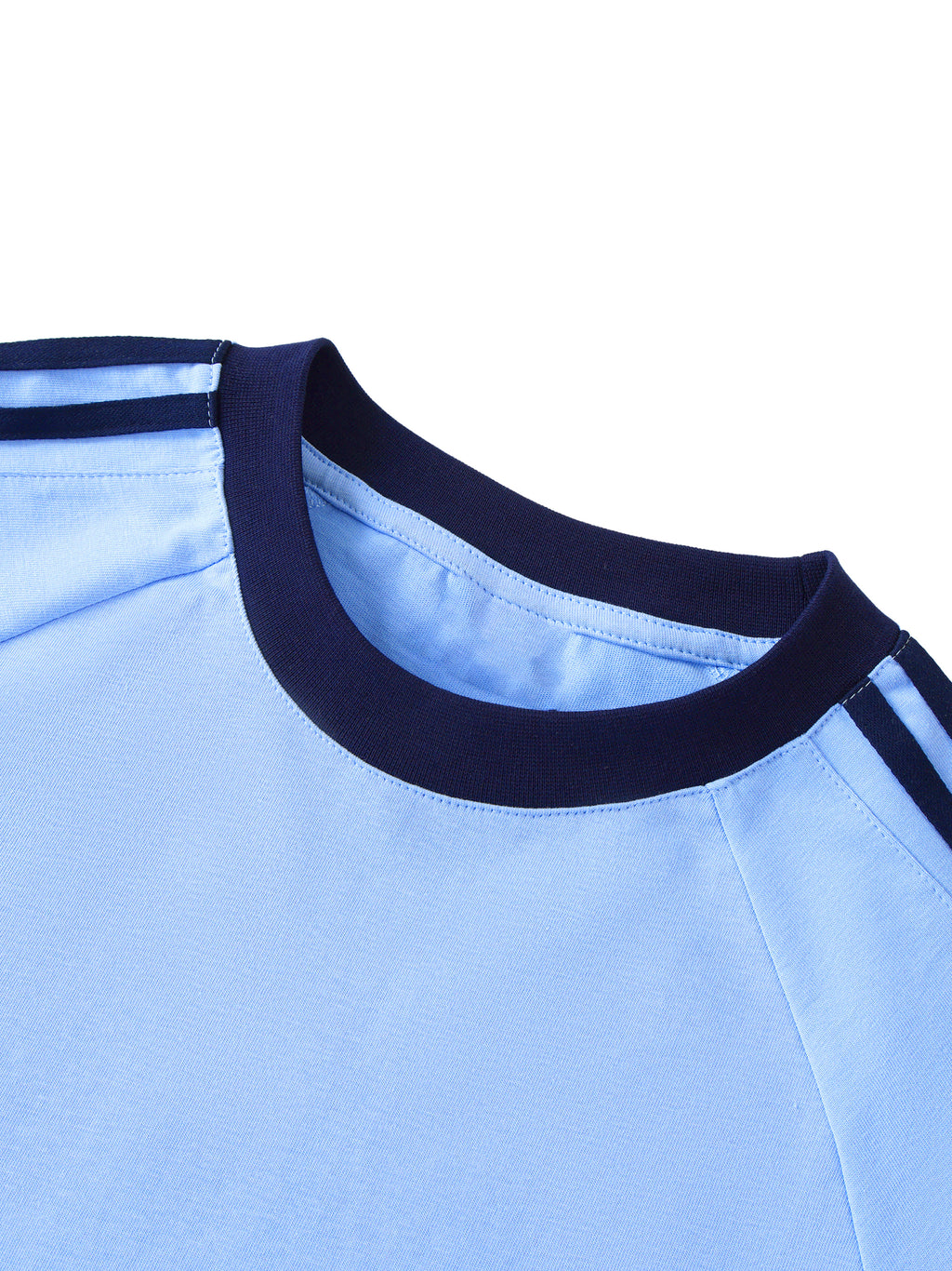 Blank Slate Contrast Tape Crewneck Cotton T-Shirt