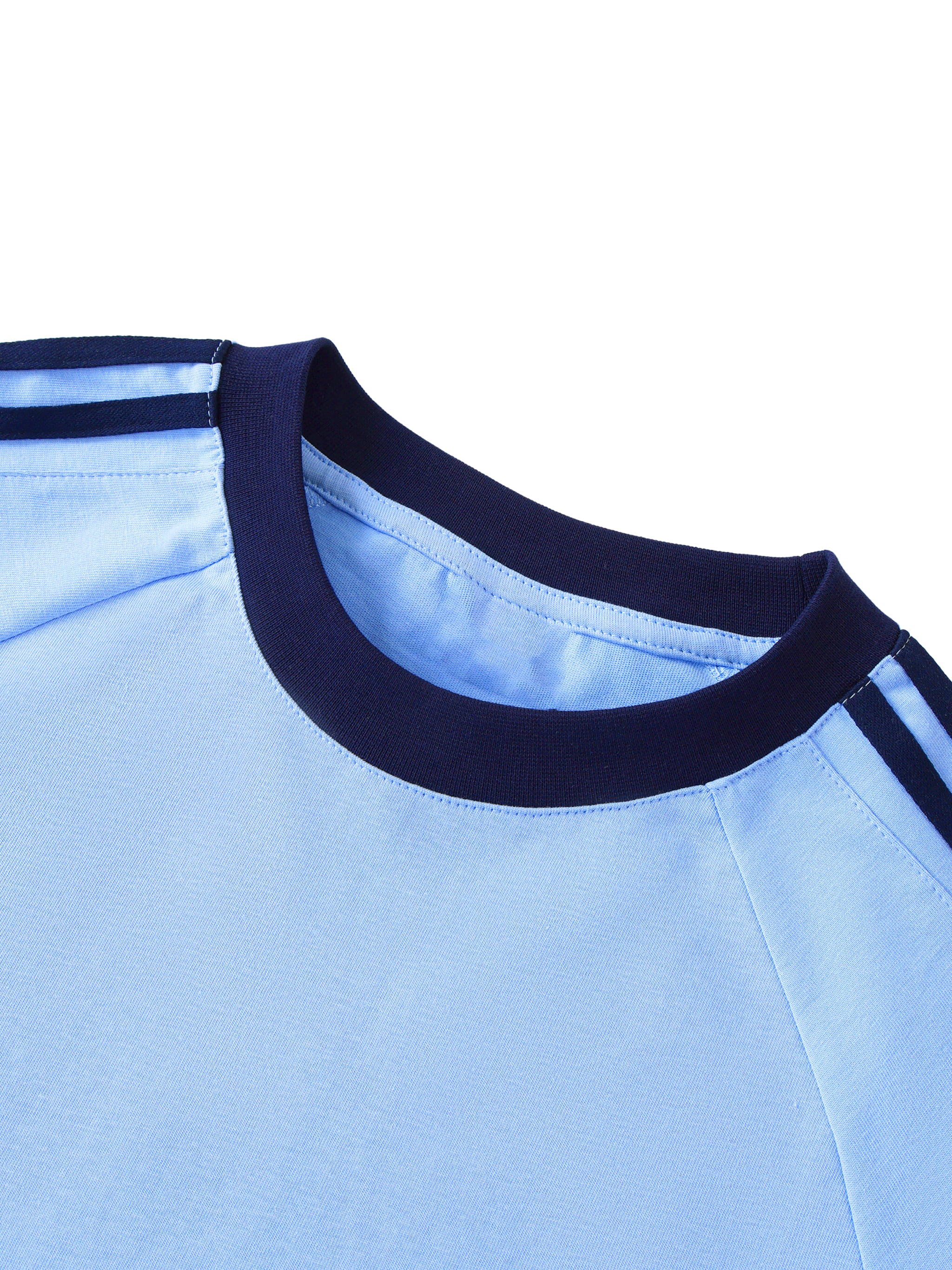 Blank Slate Contrast Tape Crewneck Cotton T-Shirt