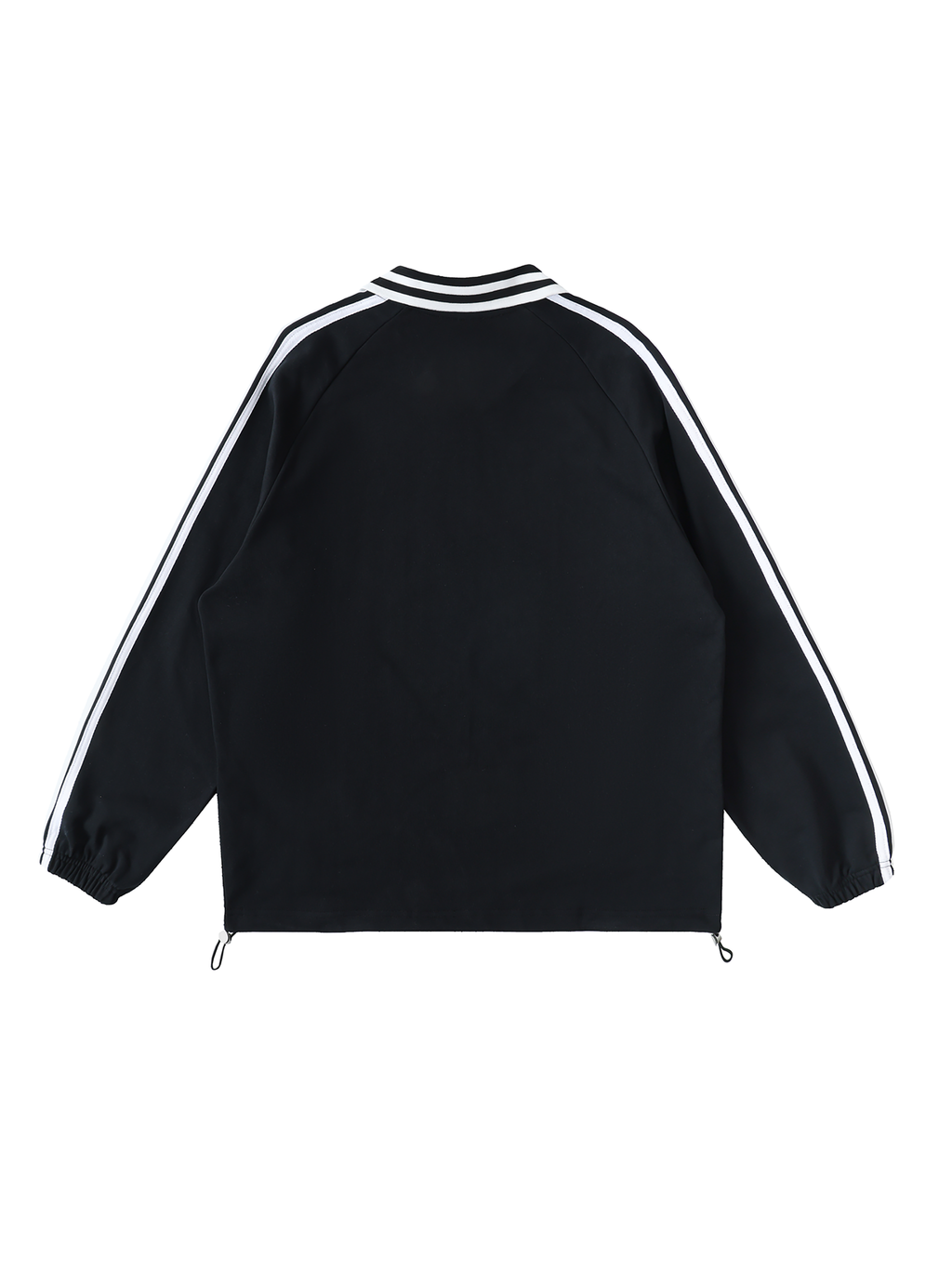 Blank Slate Striped Lapel Collar Sweatshirt
