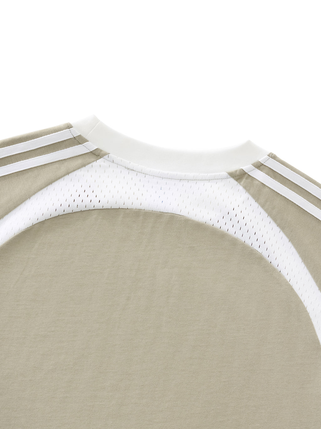 Blank Slate Contrast Stripes Panel Mesh T-shirt