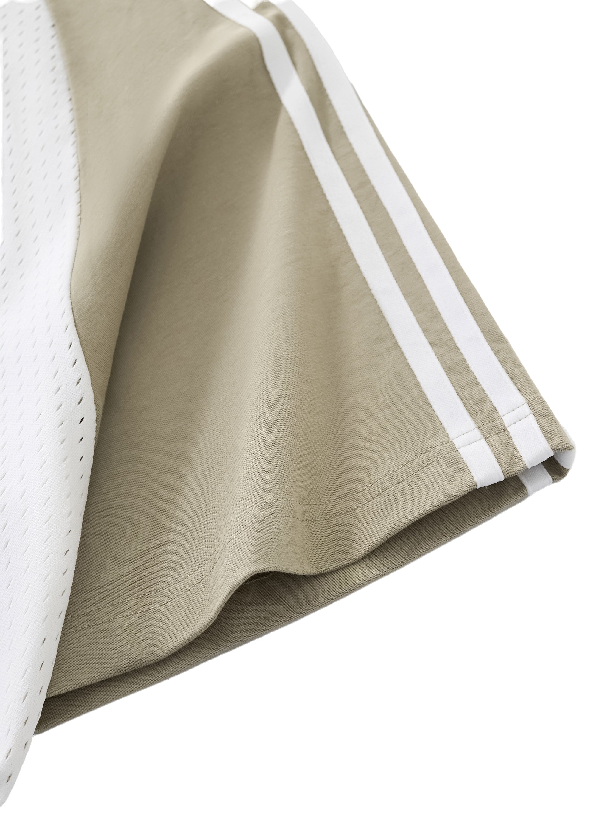 Blank Slate Contrast Stripes Panel Mesh T-shirt